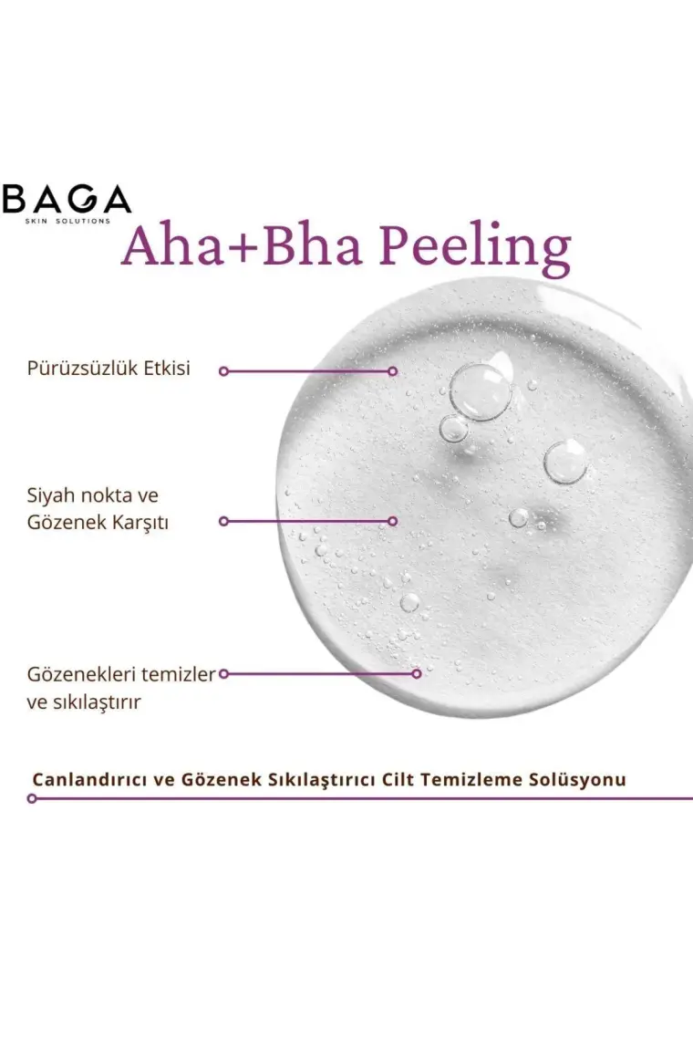 Baga Aha+Bha Peeling Etkili Canlandırıcı Cilt Temizleme Solüsyonu 200 ml