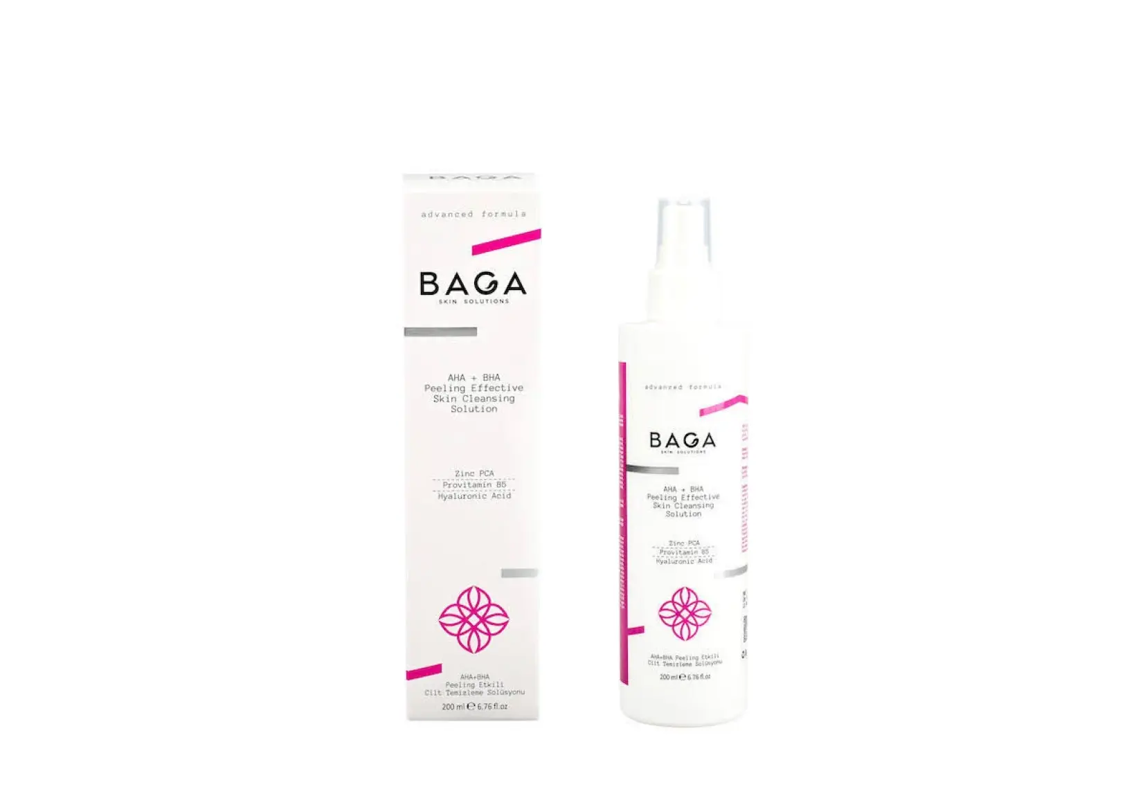 Baga Aha+Bha Peeling Etkili Canlandırıcı Cilt Temizleme Solüsyonu 200 ml