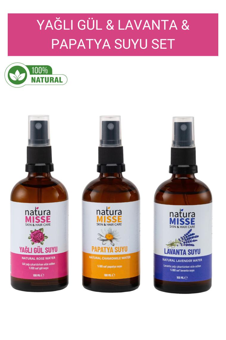 Naturamisse Yağlı Gülsuyu 100 ml - Papatya Suyu 100 ml - Lavanta Suyu 100 ml (3X100 Ml)