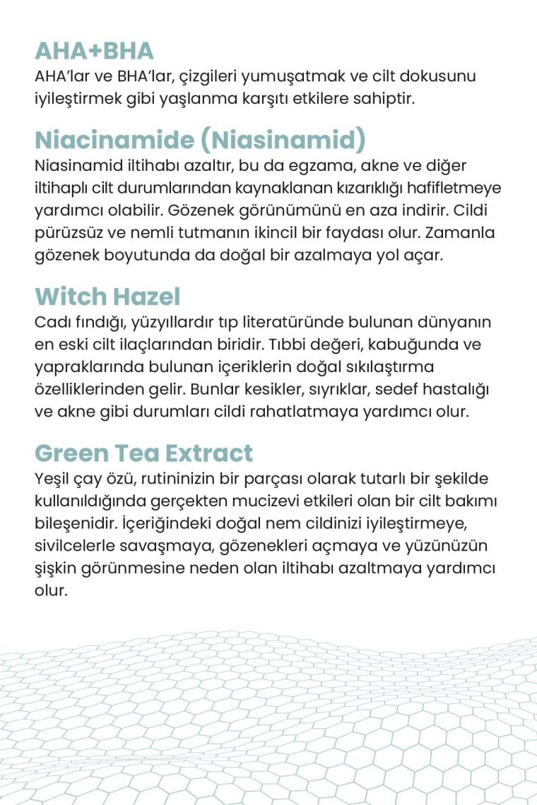 Gözenek Sıkılaştırıcı Aha Bha Tonik 200ml Vegan Peeling Etkili Anti Aging (%5 AHA-%2 SALİCYLİC ACİD)