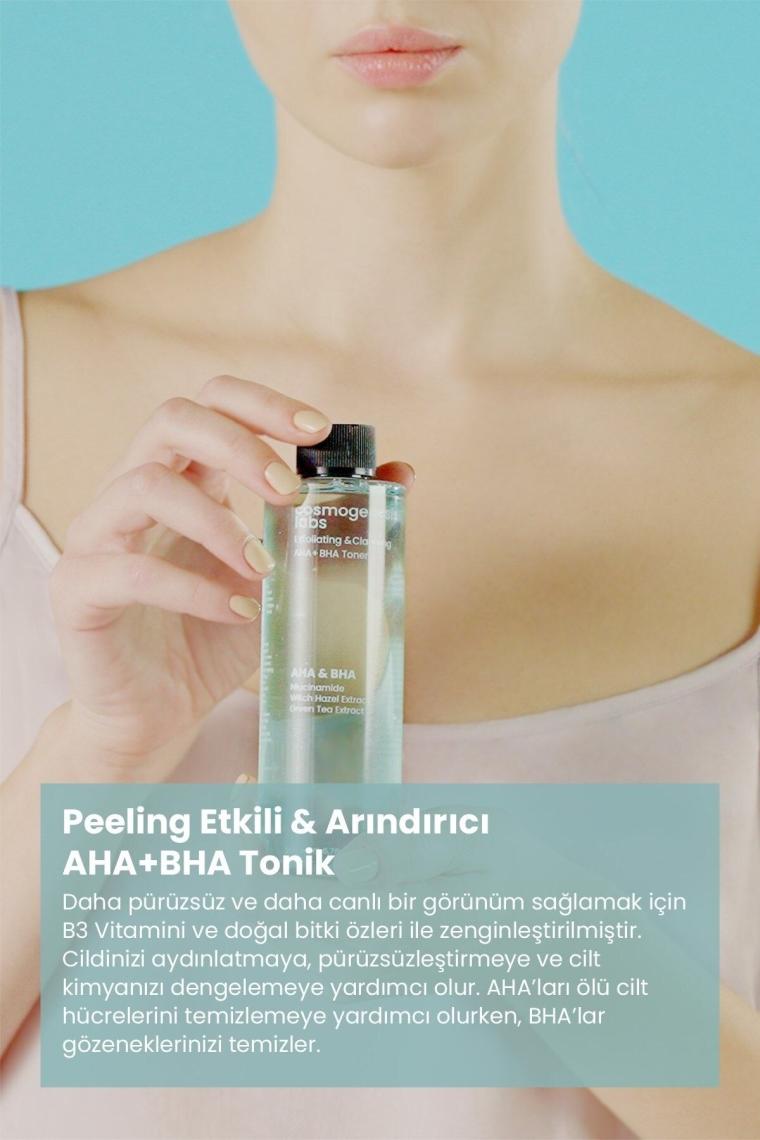 Gözenek Sıkılaştırıcı Aha Bha Tonik 200ml Vegan Peeling Etkili Anti Aging (%5 AHA-%2 SALİCYLİC ACİD)
