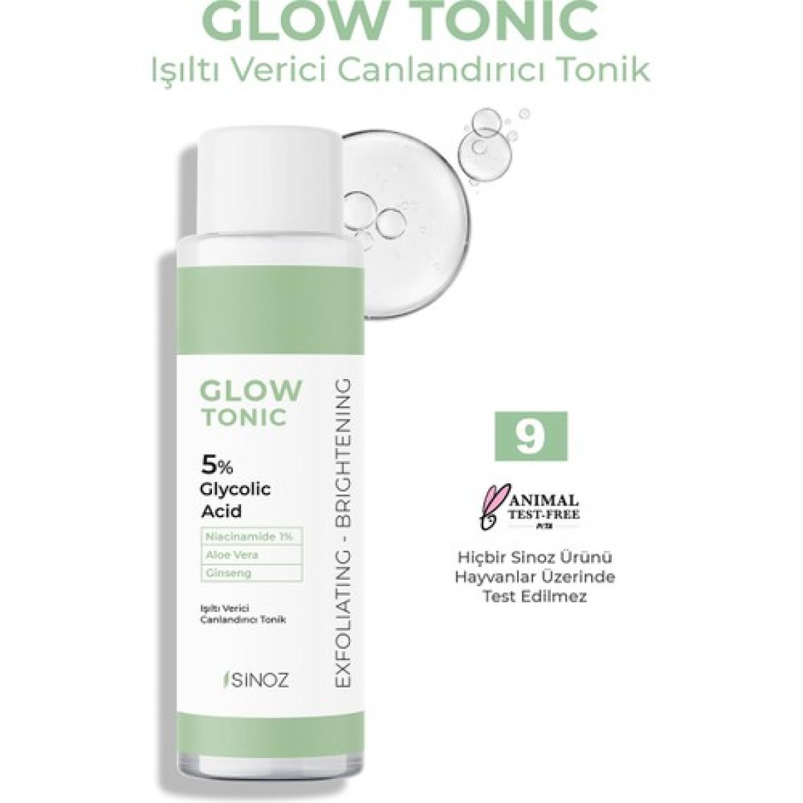 Sinoz Gözenek Sıkılaştırıcı Arındırıcı Canlandırıcı Peeling Etkili Cilt Toniği %5 Glikolik Asit 200 ml