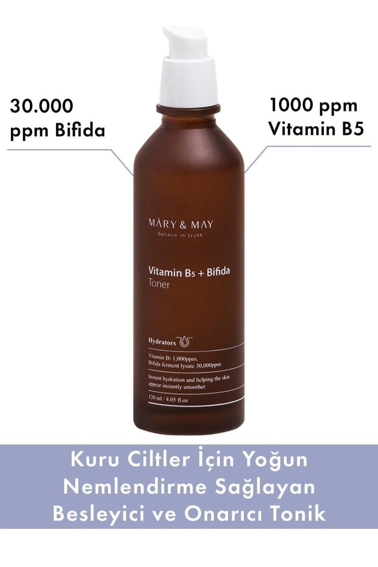 Kuru Ciltler Için Yoğun Nemlendirme Sağlayan Besleyici Ve Onarıcı Tonik Vitamine B5 + Bifida Toner