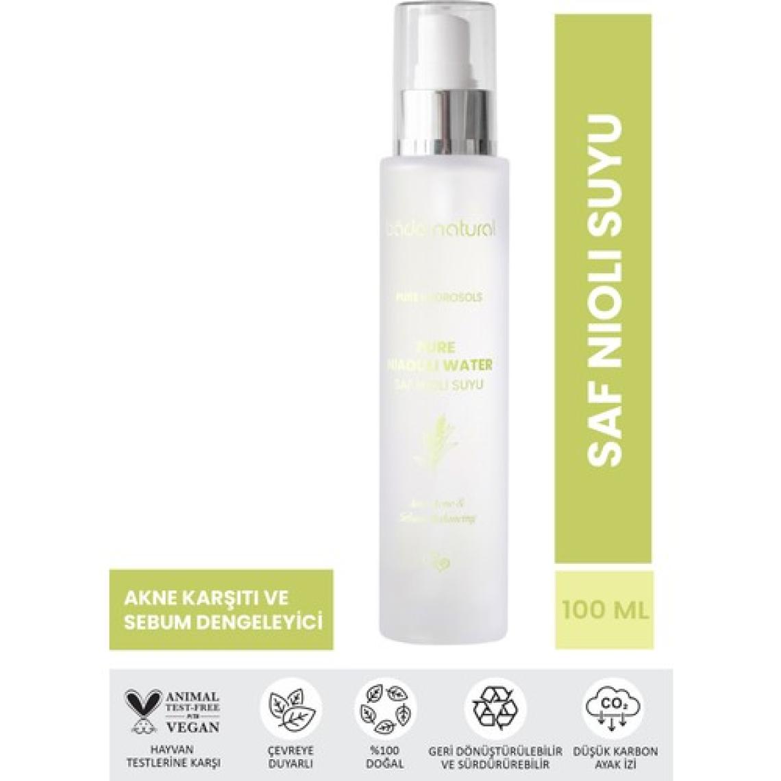 Bade Natural Nioli Suyu Kötü Koku Önleyici İntim Bakım Spreyi %100 Doğal 100 ml Cam Şişe