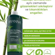 Bianna Yeşil Çay Ve Bambu Özlü Yüz Temizleme Toniği 400 Ml
