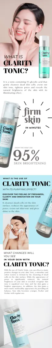 Green Label %5 Glikolik Asit - AHA İçeren Peeling Etkili Clarity Tonic 200 ml