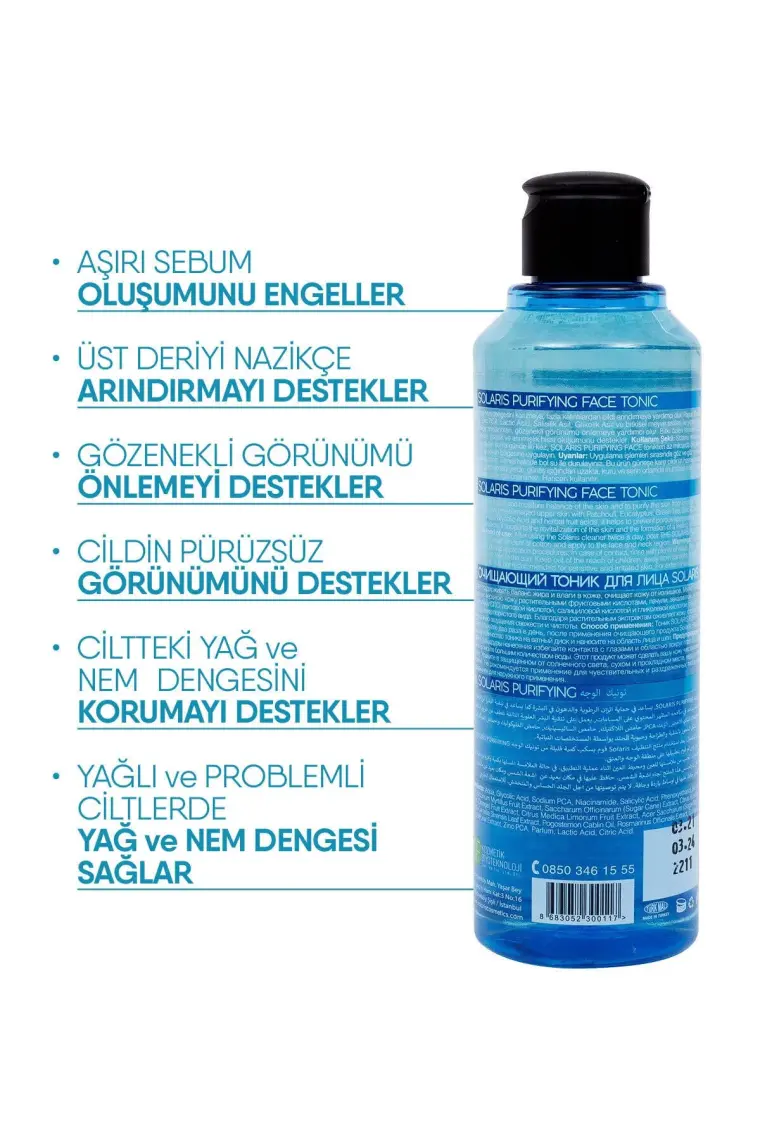 Solaris Yüz Temizleme Toniği Arındırıcı 200 ml