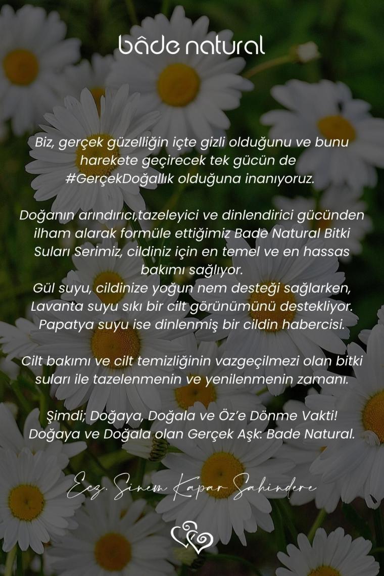 Bade Natural Doğal Papatya Suyu 100 ml