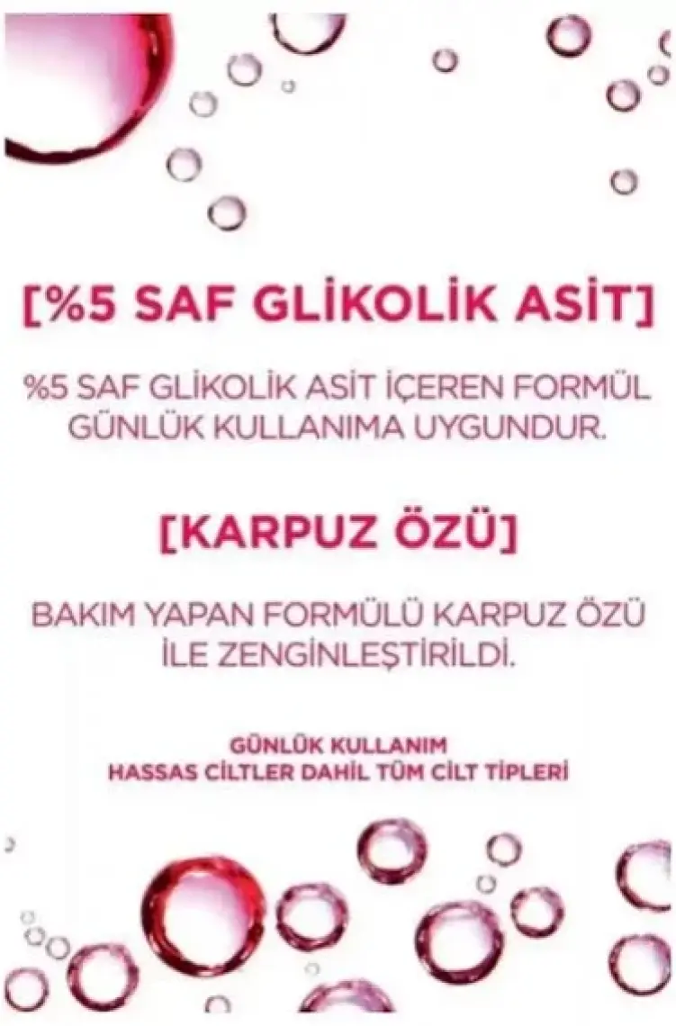 L'Oréal Paris Paris Revitalift Parlak&pürüzsüz, Koyu Leke Karşıtı Peeling Etkili Tonik, %5 Saf Glikolik Asit 180 ml