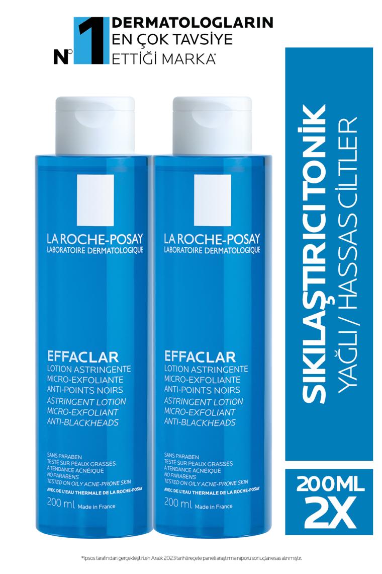 Effaclar Tonik Yağlı ve Sivilceye Eğilim Gösteren Ciltler için Sıkılaştırıcı Tonik 200ml X2