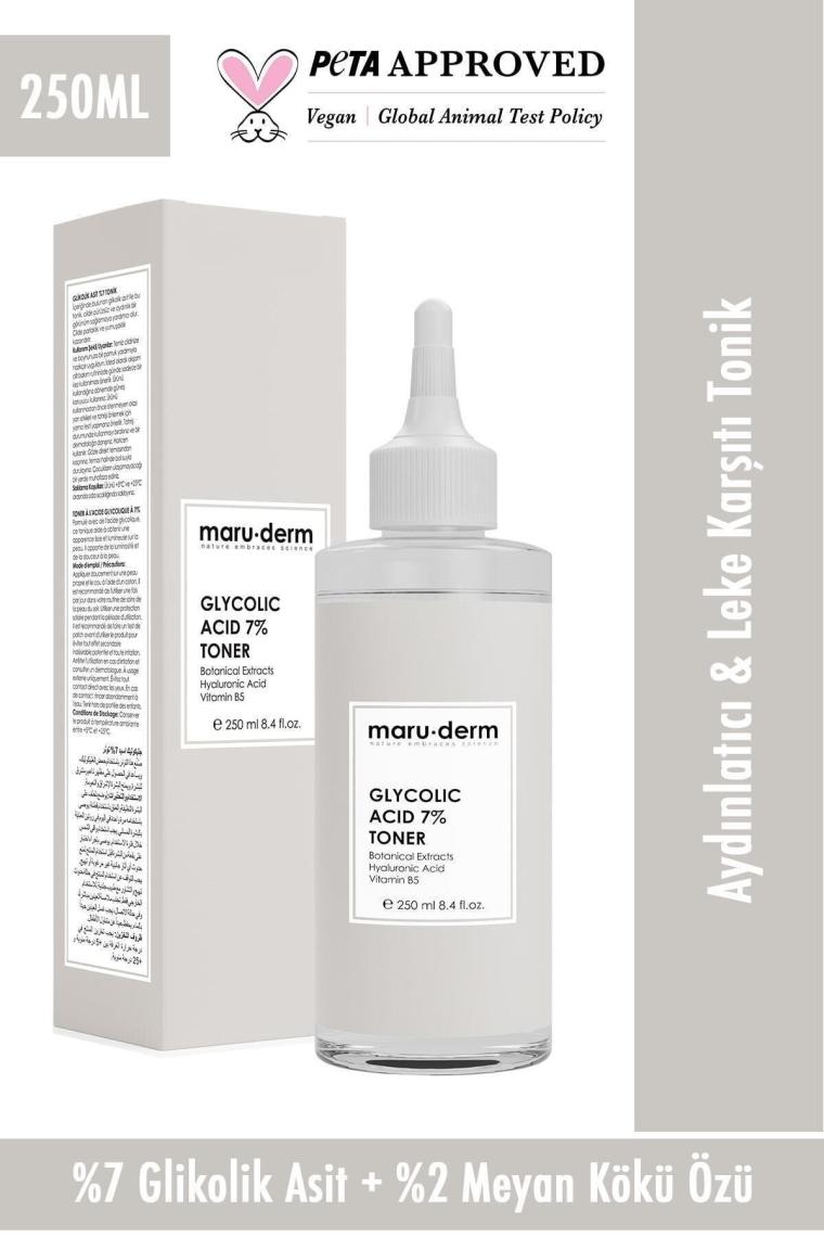 Maruderm Glikolik Asit %7 Aydınlatıcı & Leke Karşıtı Tonik 250 ml
