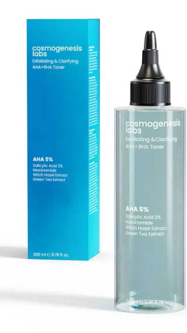 Cosmogenesis Labs Aha %5 Bha %2 Peeling Etkili Tonik 200 ml – Arındıran Gözenek Sıkılaştıran Ph Dengeleyen Vegan