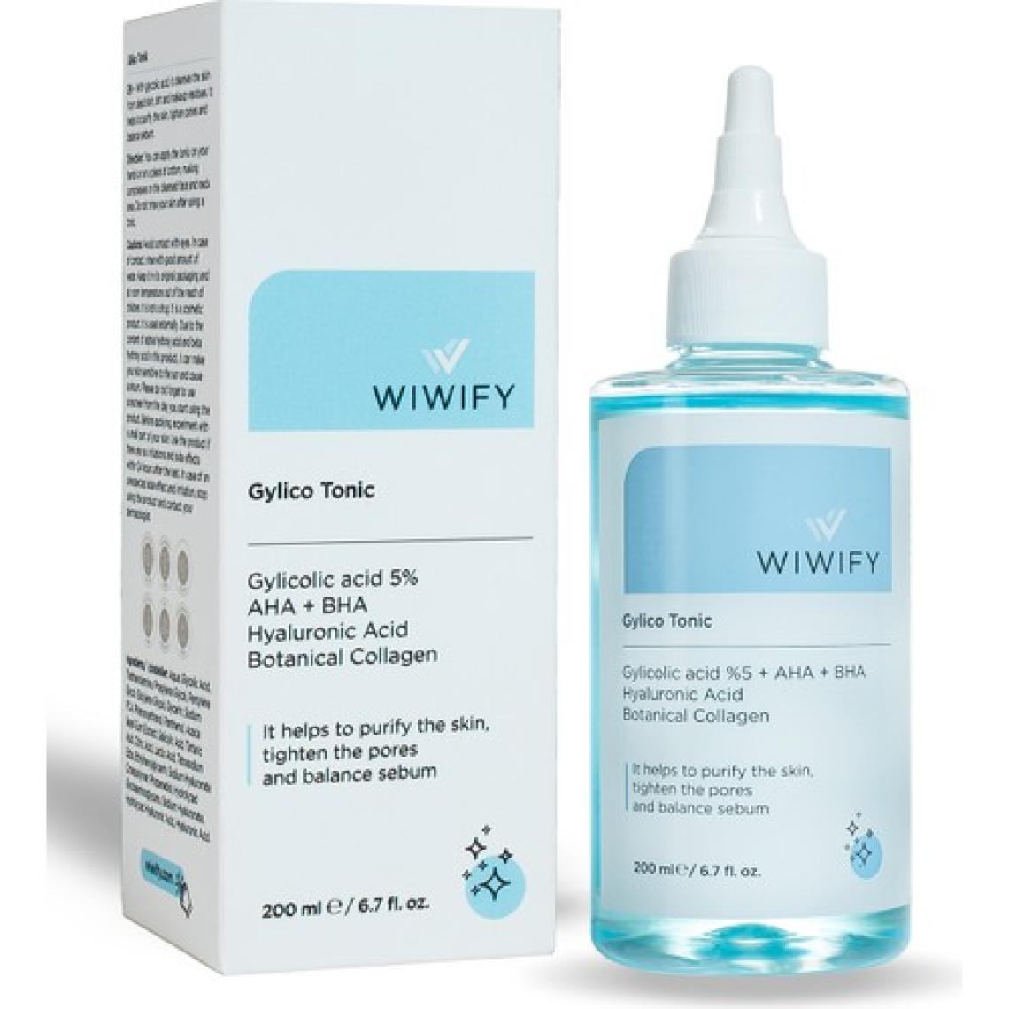 Wiwify Arındırıcı Cilt Komedon Siyah Nokta Tonik (Glycolic Acid 5% Aha Bha)