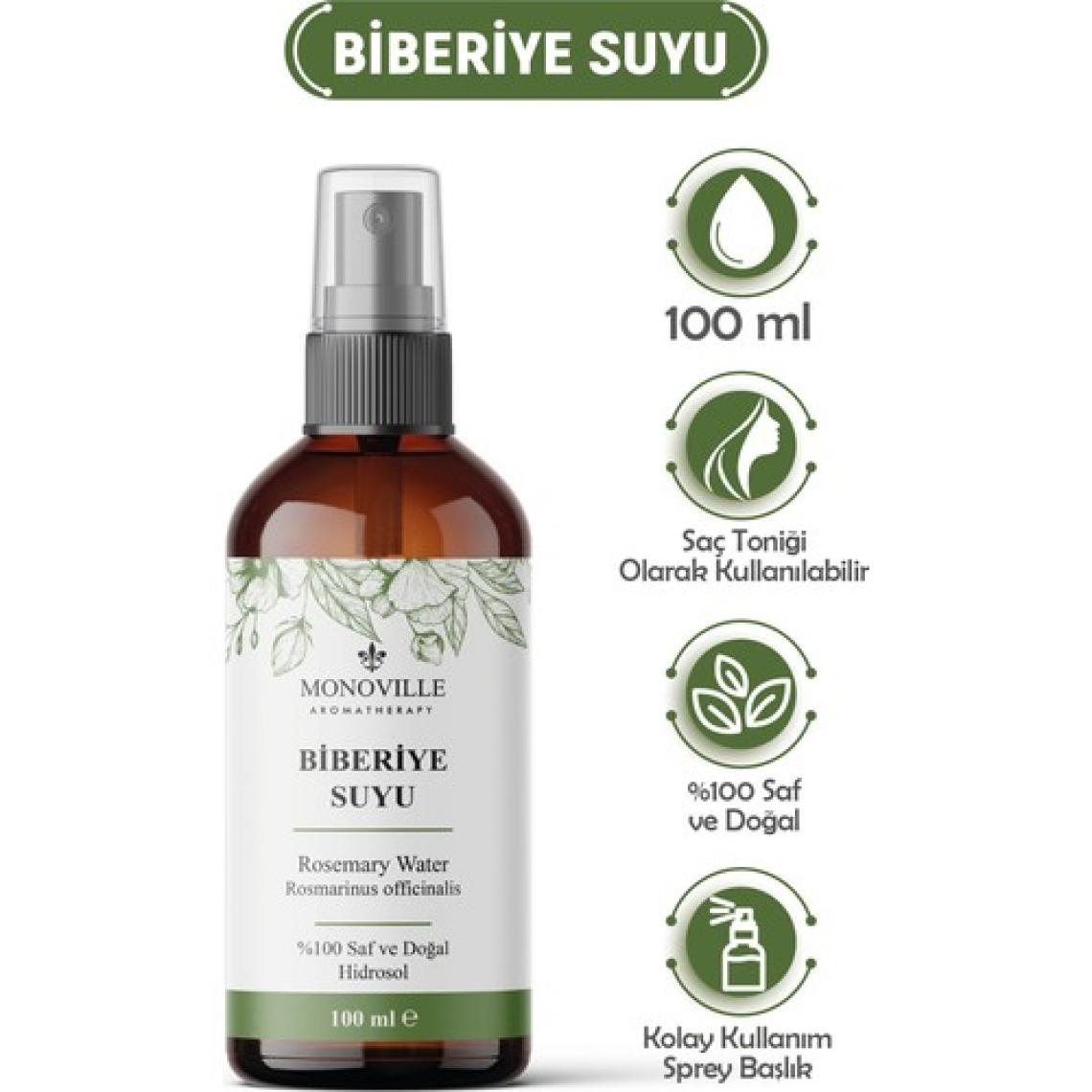 Monoville Biberiye Suyu Kepek Karşıtı Saç Toniği 100 ml (Rosemary Water)