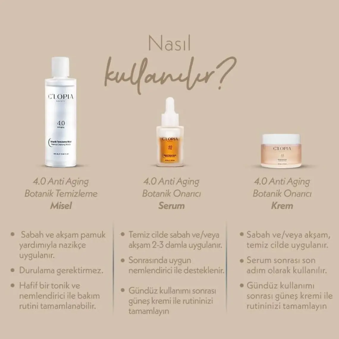 C'LOPIA BEAUTY 4.0 Anti-Aging Botanik Temizleme Misel
