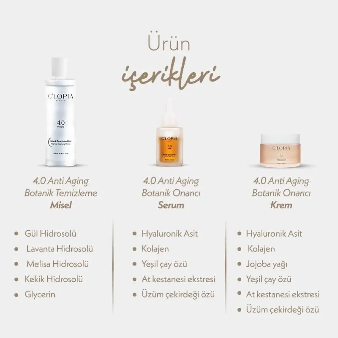 C'LOPIA BEAUTY 4.0 Anti-Aging Botanik Temizleme Misel
