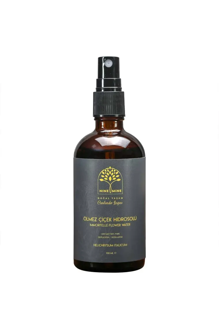 Nine&Mine Doğal Yaşam %100 Saf Organik Mayasıllı Ölmez Çiçek Hidrosolü (Helichrysum Italicum Flower Water) (100 Ml)