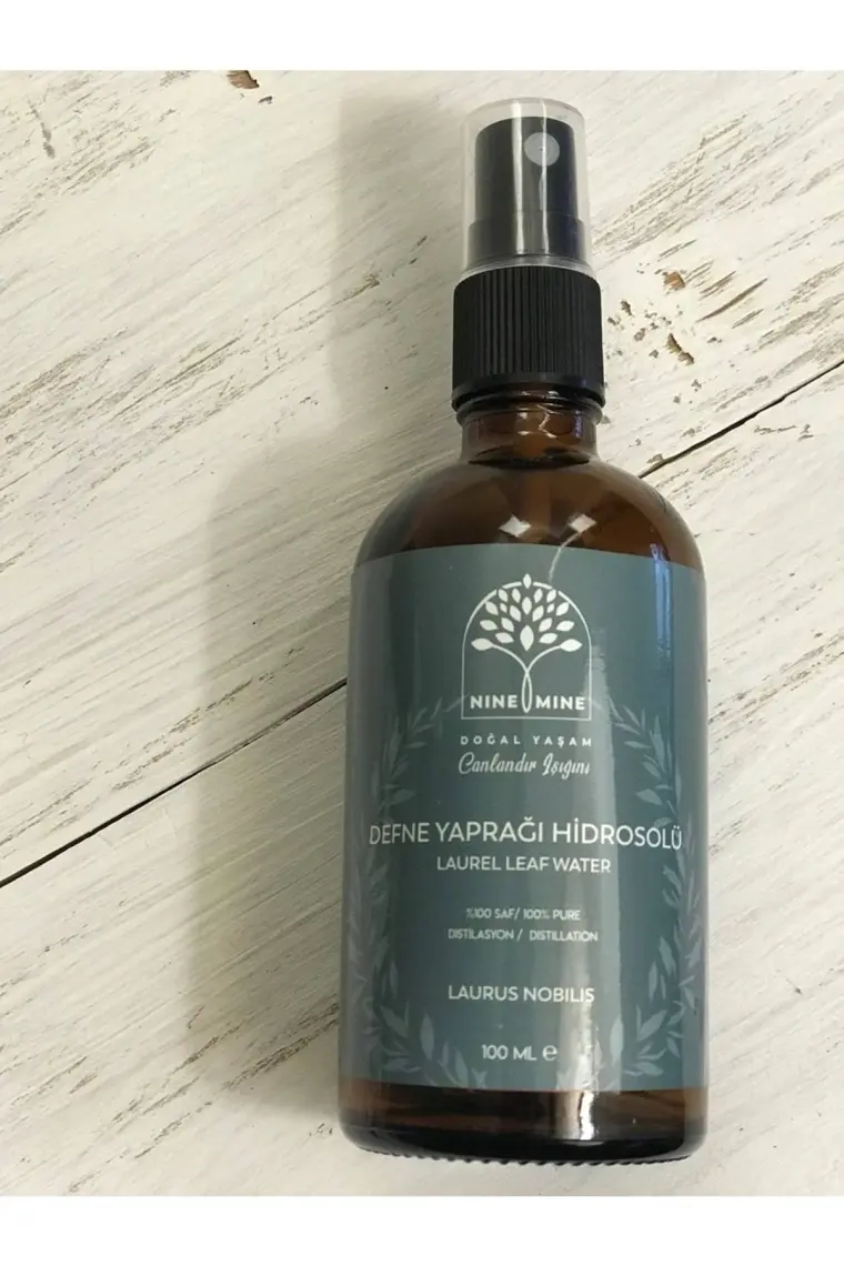 Nine&Mine Doğal Yaşam %100 Saf Organik Mayasıllı Defne Hidrosolü (Laurel Leaf Water) 100 ml