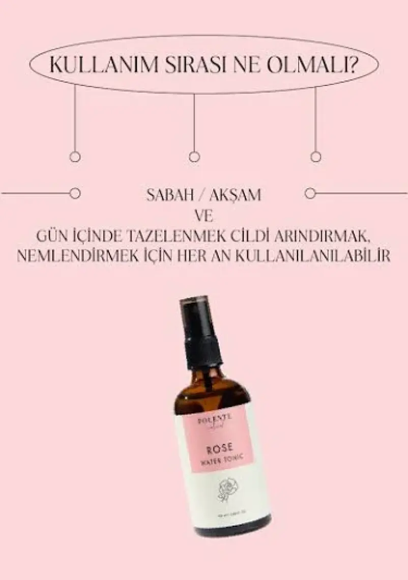 Polente Natural Gül Suyu -  %100 Saf Hidorsol (100 ml)