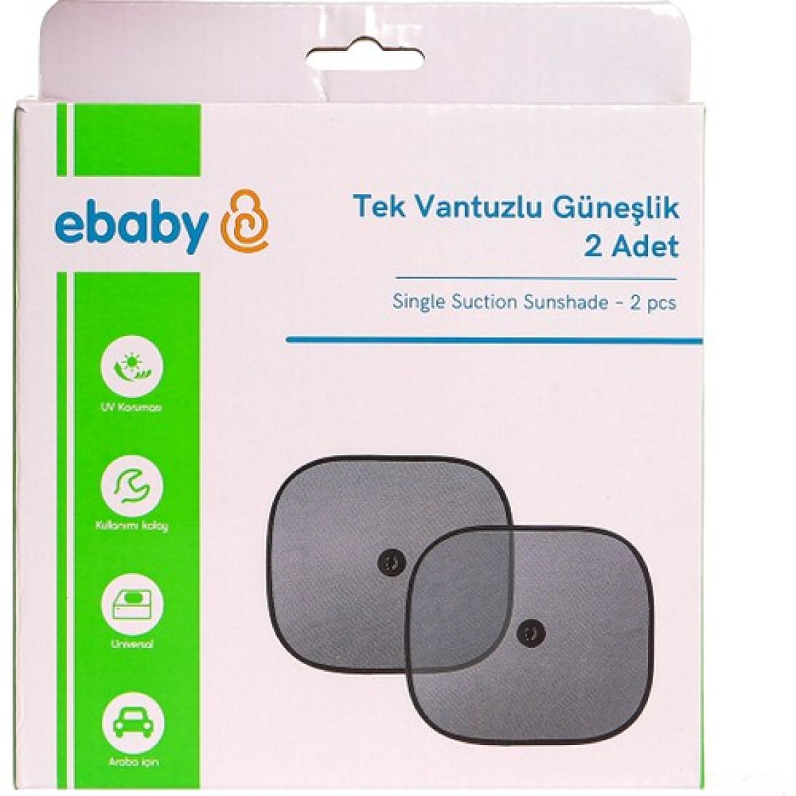 Eba Ebaby Tek Vantuzlu Güneşlik 2 Parça