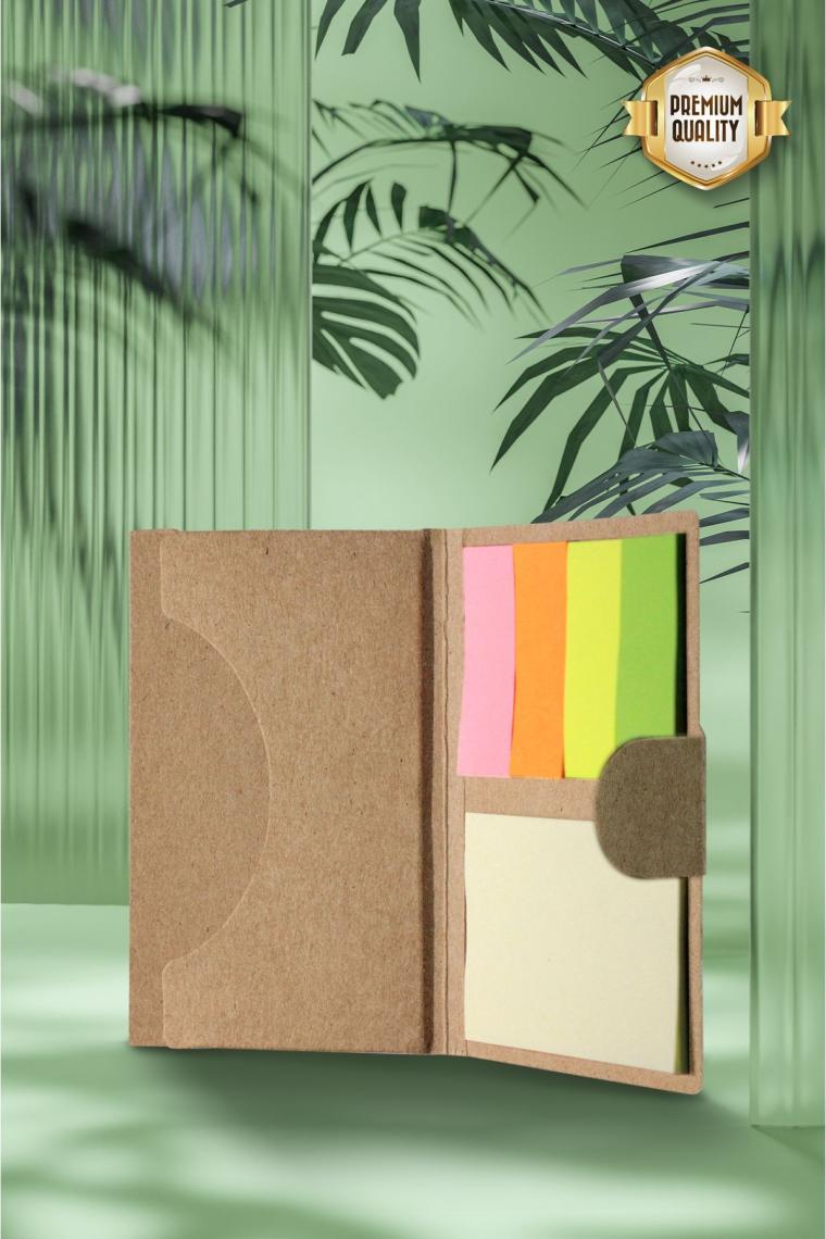 Sticky Not Gözlü Geri Dönüşümlü 5 Parça Mini Yapışkanlı Post-it Organizer