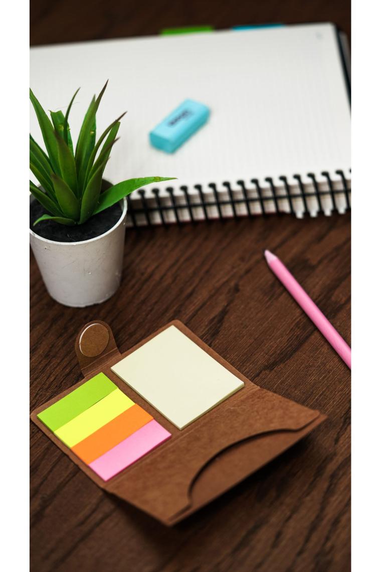 Sticky Not Gözlü Geri Dönüşümlü 5 Parça Mini Yapışkanlı Post-it Organizer