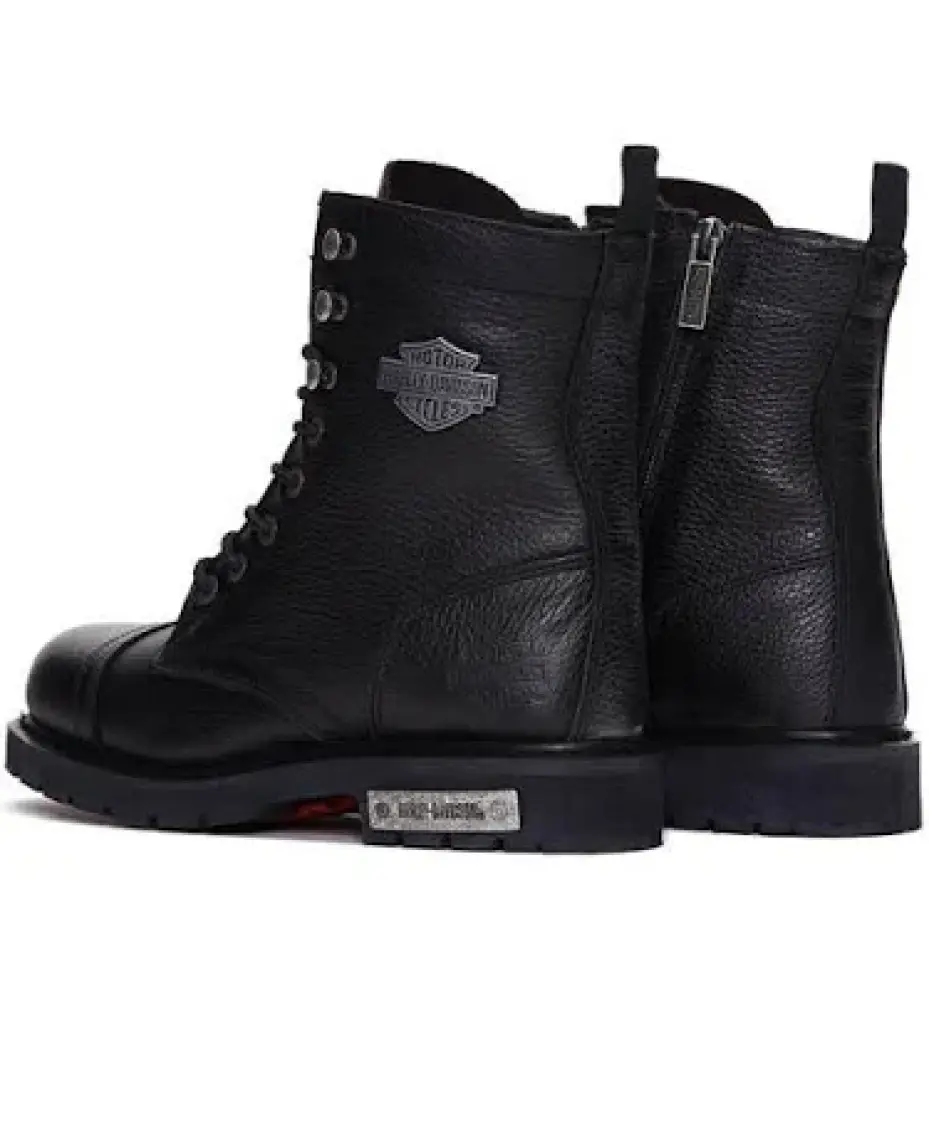 Harley Davidson Colmar Erkek Siyah Deri Bot