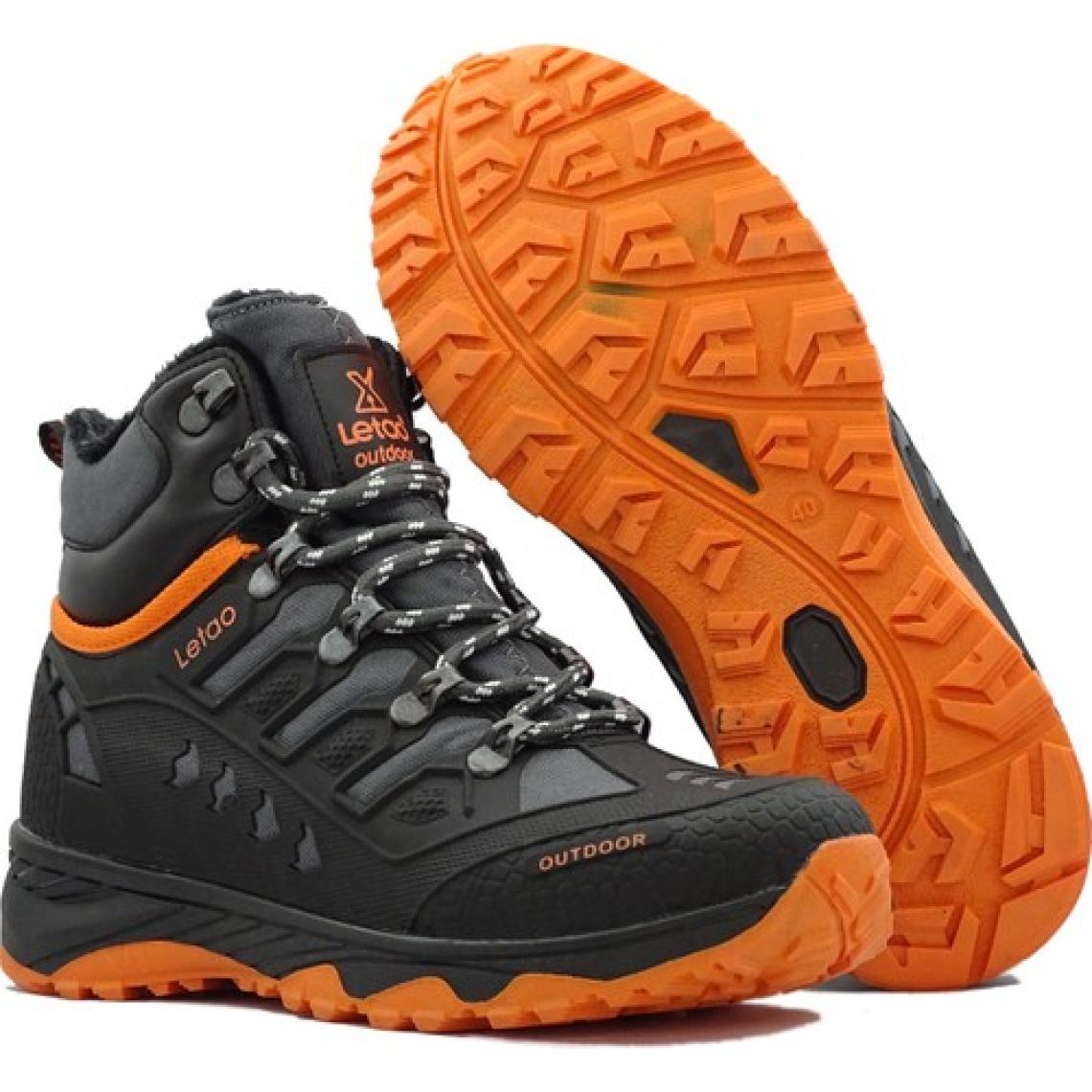 Letao Erkek Watertight Su Geçirmez Trekking Kürklü Fermuarlı Bot