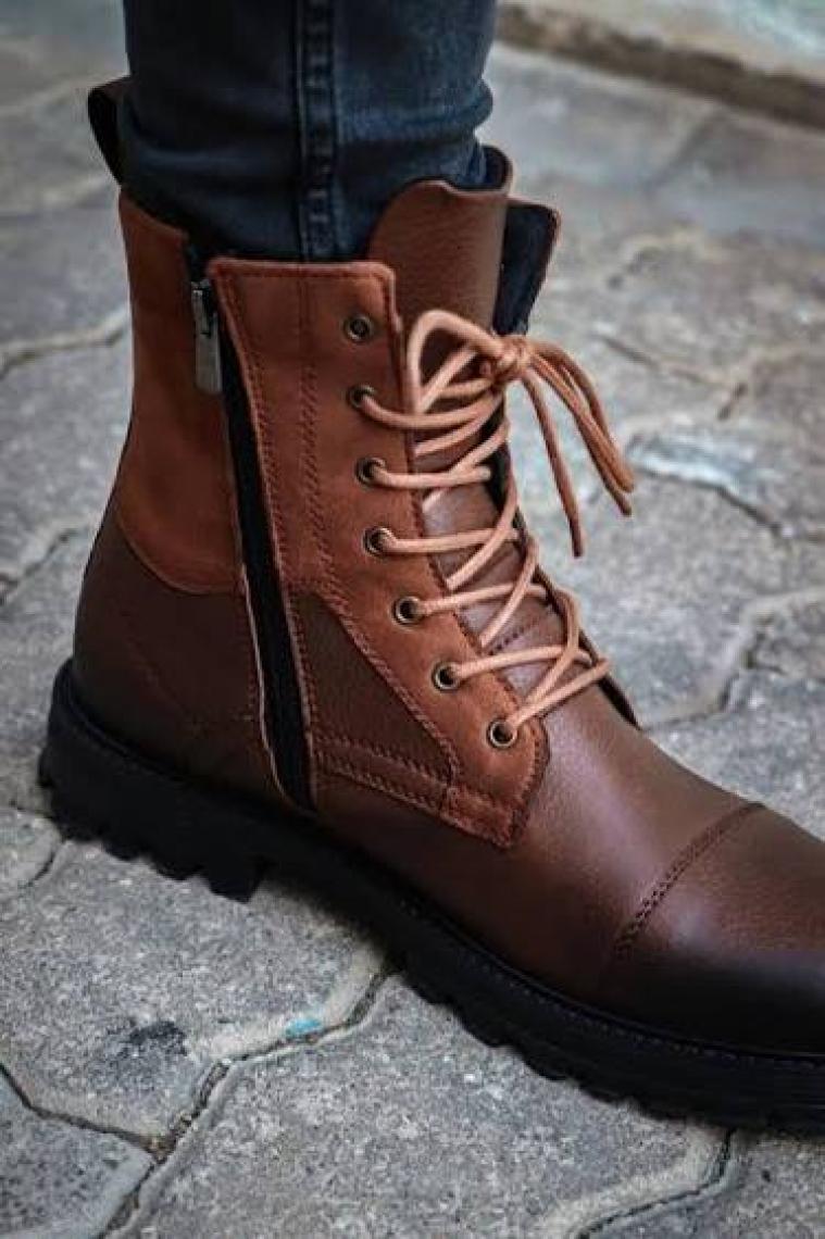 Vojo C7 Rahat Sıcak Astar Erkek Fermuarlı Bot Postal 4 Renk