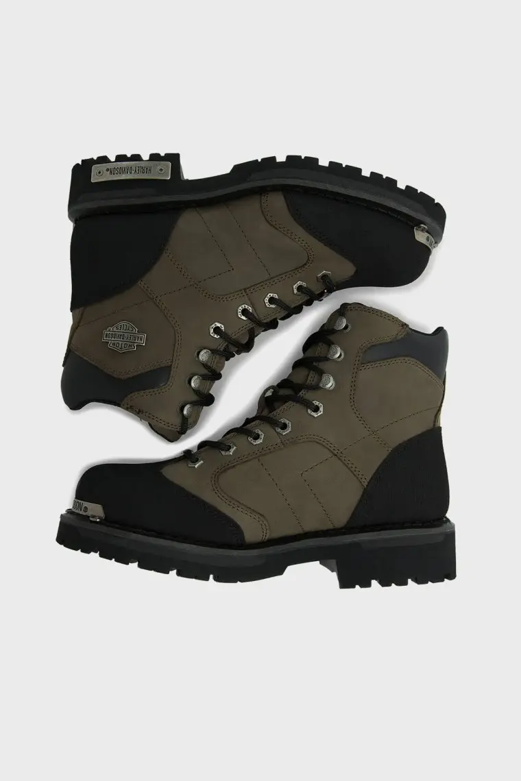 Harley Davidson Clemente Erkek Gri Nubuk Bot