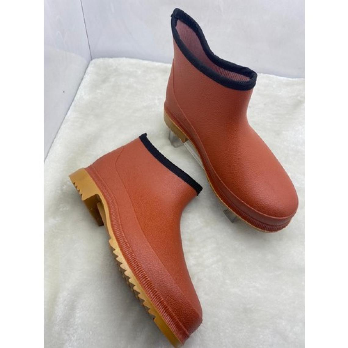 Çiğdem Kundura Ulaş Turuncu Krep Bahçe Kısa Lastik Çizme - Turuncu - 42 - ST02264-TURUNCU-42