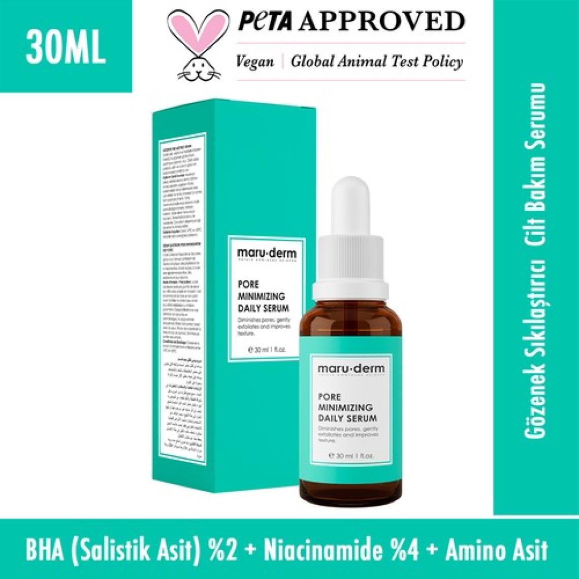 Maru.Derm Maruderm Gözenek Sıkılaştırıcı Bha ve Peptid Cilt Bakım Serumu 30 ml