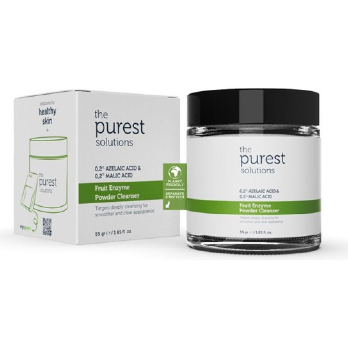 The Purest Solutions,  Arındırıcı ve Canlandırıcı Tüm ciltler için  Meyve Asitleri İçeren Toz Temizleyici 55 Gr (%0,2 Azelaik Asit & Malik Asit)