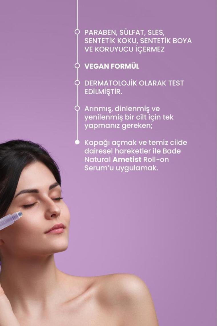 Ametist Roll On Anti Aging Yüz Masaj Serumu 10 ml
