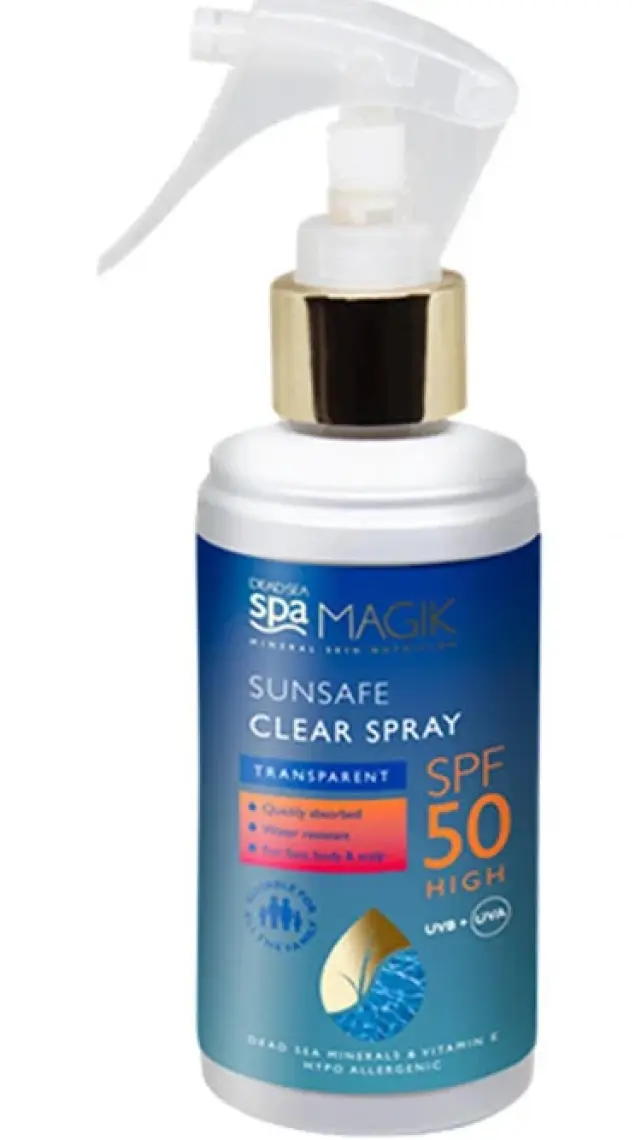 Dead Sea Spa Magik Sunsafe Clear Spray Spf50 150 ml