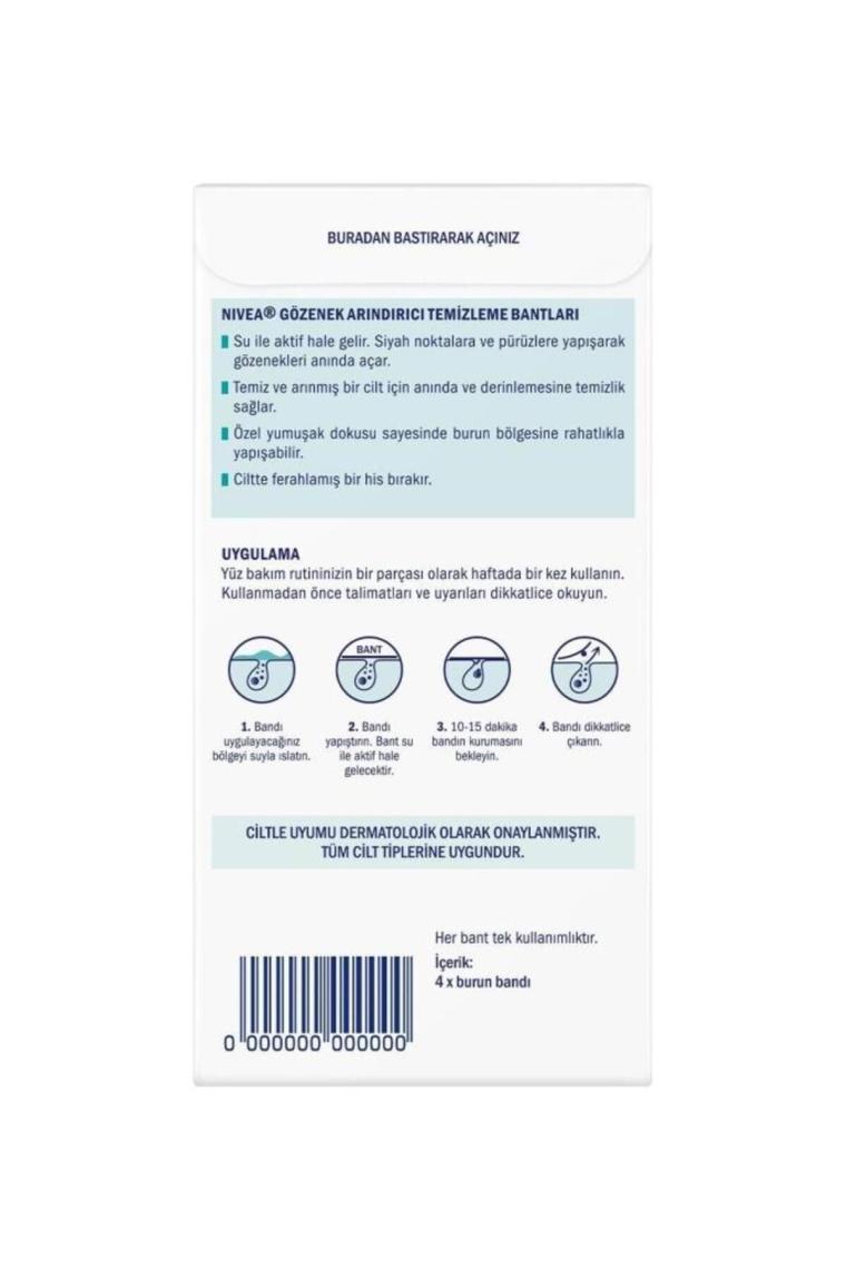 Gözenek Arındırıcı Temizleyici Bantlar 4 Adet