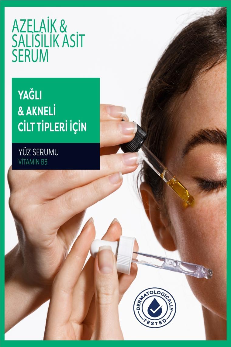 Azelaıc & Salıcylıc Acıd Serum Yağlı Akne Eğilimli Cilt Tipleri Için Yüz Serumu 30 ml