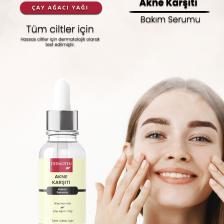 Dermoten Akne Karşıtı Serum , Niacinamide ve Çay Ağacı Yağlı Cilt Bakım Serumu 30 ml