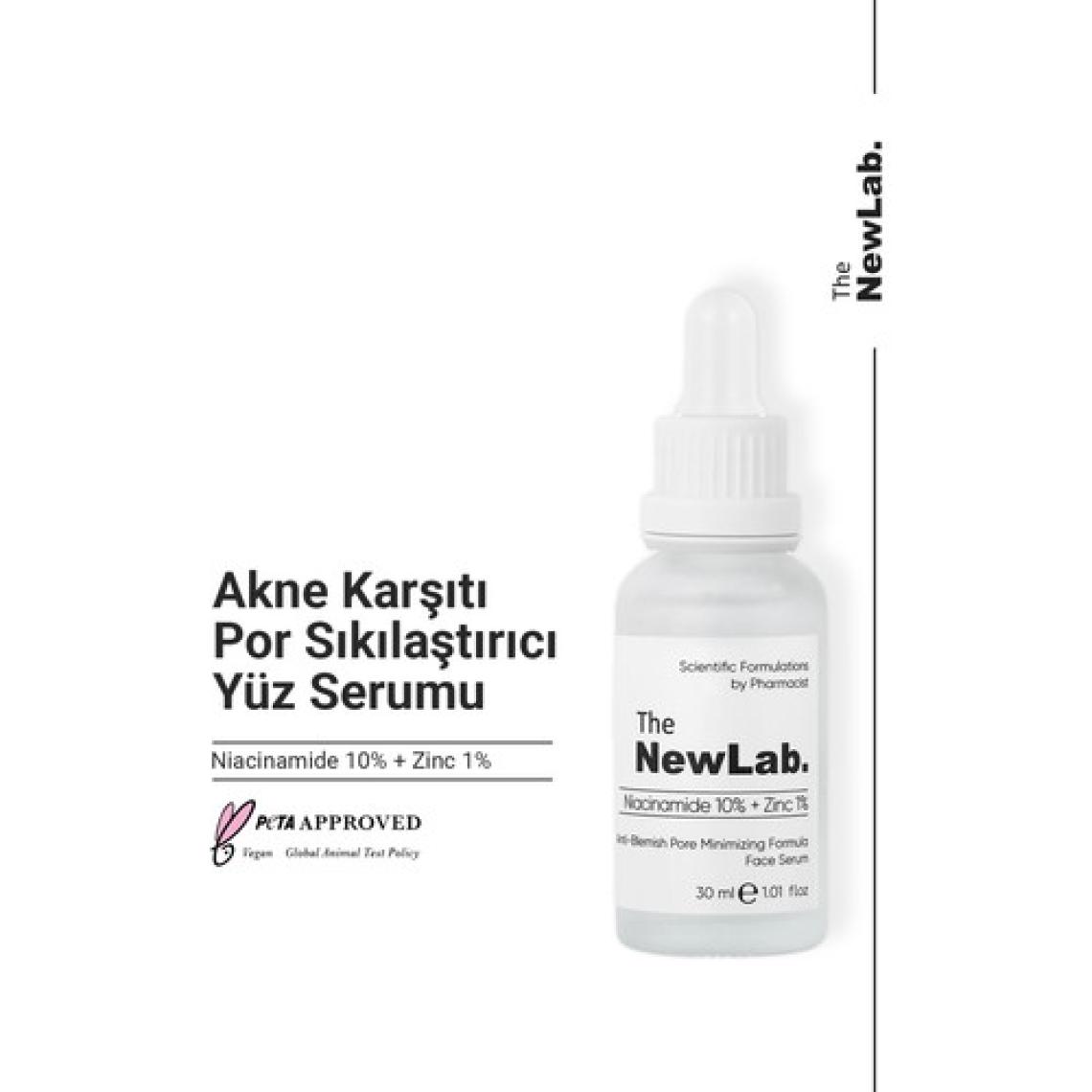 The NewLab. Niacinamide 10% + Zinc 1% - Akne Karşıtı Por Sıkılaştırıcı Yüz Serumu 30 ml