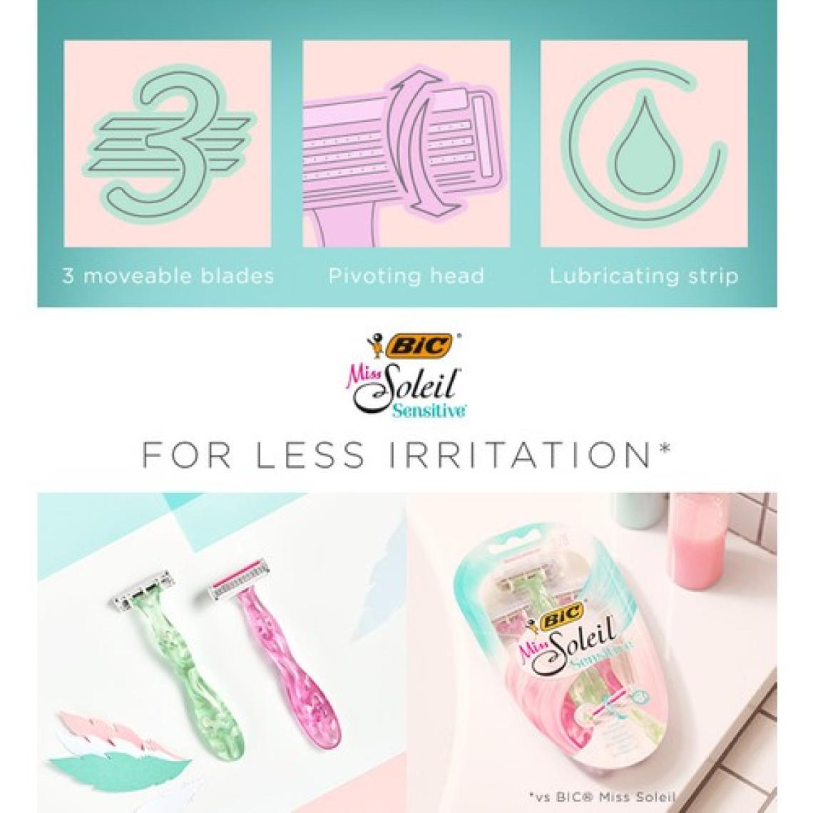 Bic Miss Soleil Sensitive Kadın Tıraş Bıçağı 3'lü (3 Bıçak)
