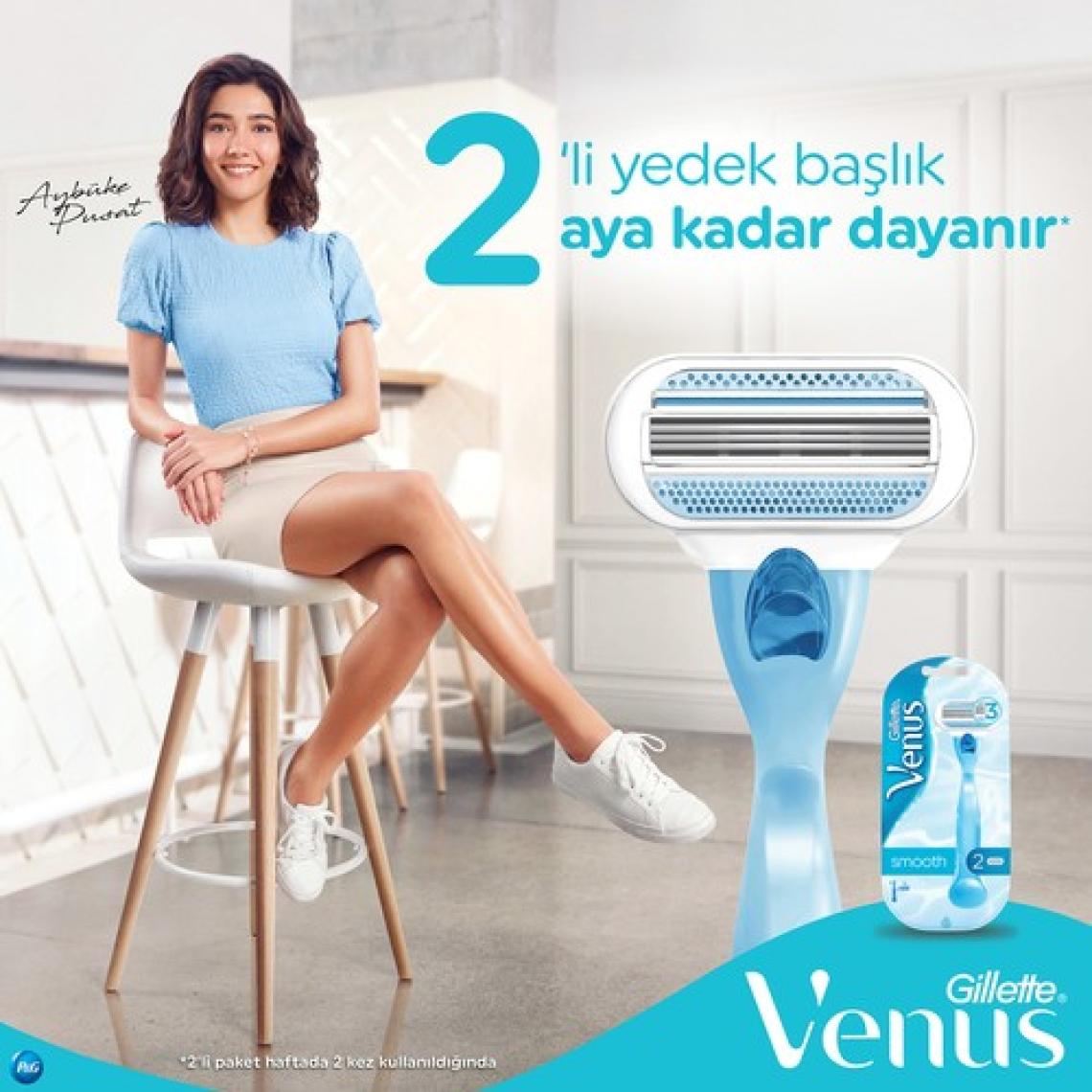Gillette Venus Smooth 2 Yedekli Tıraş Makinesi