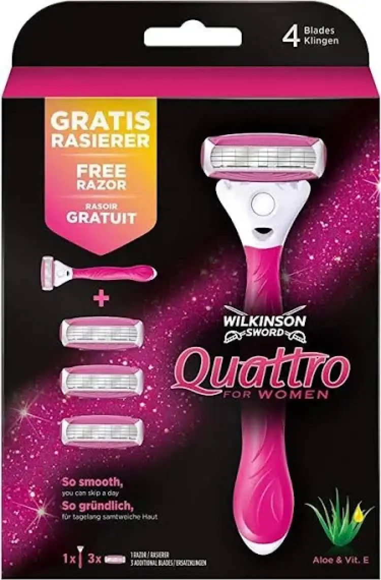Wilkinson Sword Quattro Kadın Tıraş Bıçağı + 3 Yedek Başlık