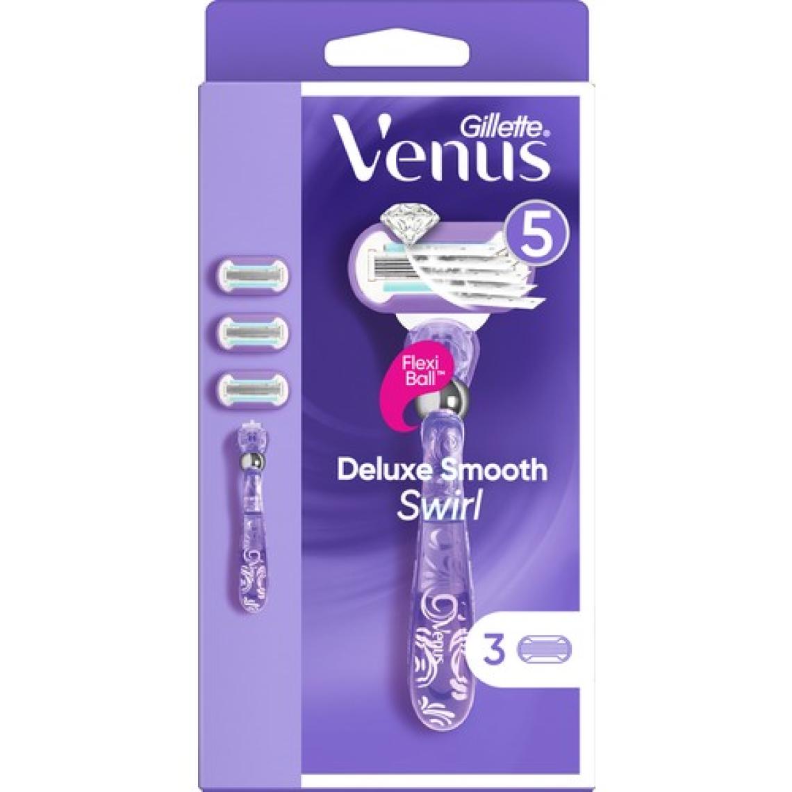 Gillette Venus Swirl Kadın Tıraş Makinesi + 3 Yedek Tıraş Bıçağı