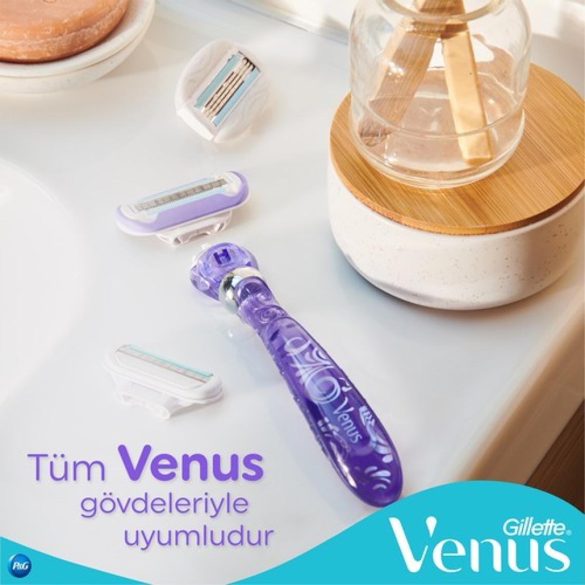 Gillette Venus Swirl Kadın Tıraş Makinesi + 3 Yedek Tıraş Bıçağı