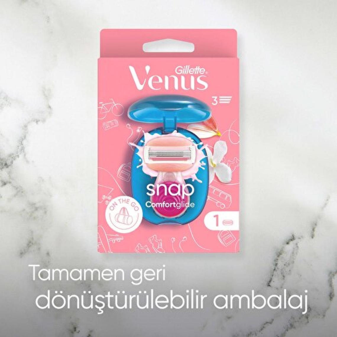 Gillette Venus Snap Breeze Kadın Tıraş Makinesi Seyahat Boyu