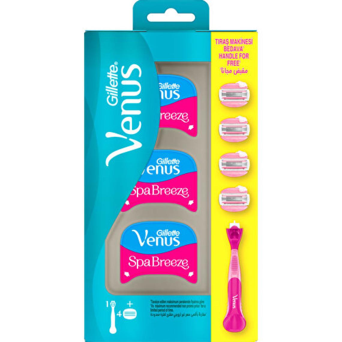 Gillette Venus Comfortglide Spa Breeze Kadın Tıraş Makinesi + 4 Yedek Tıraş Bıçağı