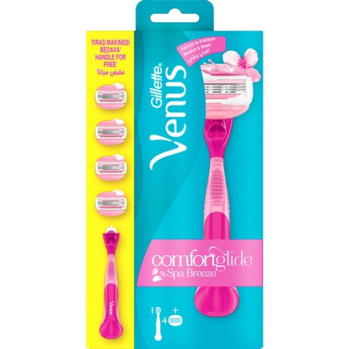 Gillette Venus Comfortglide Spa Breeze Kadın Tıraş Makinesi + 4 Yedek Tıraş Bıçağı