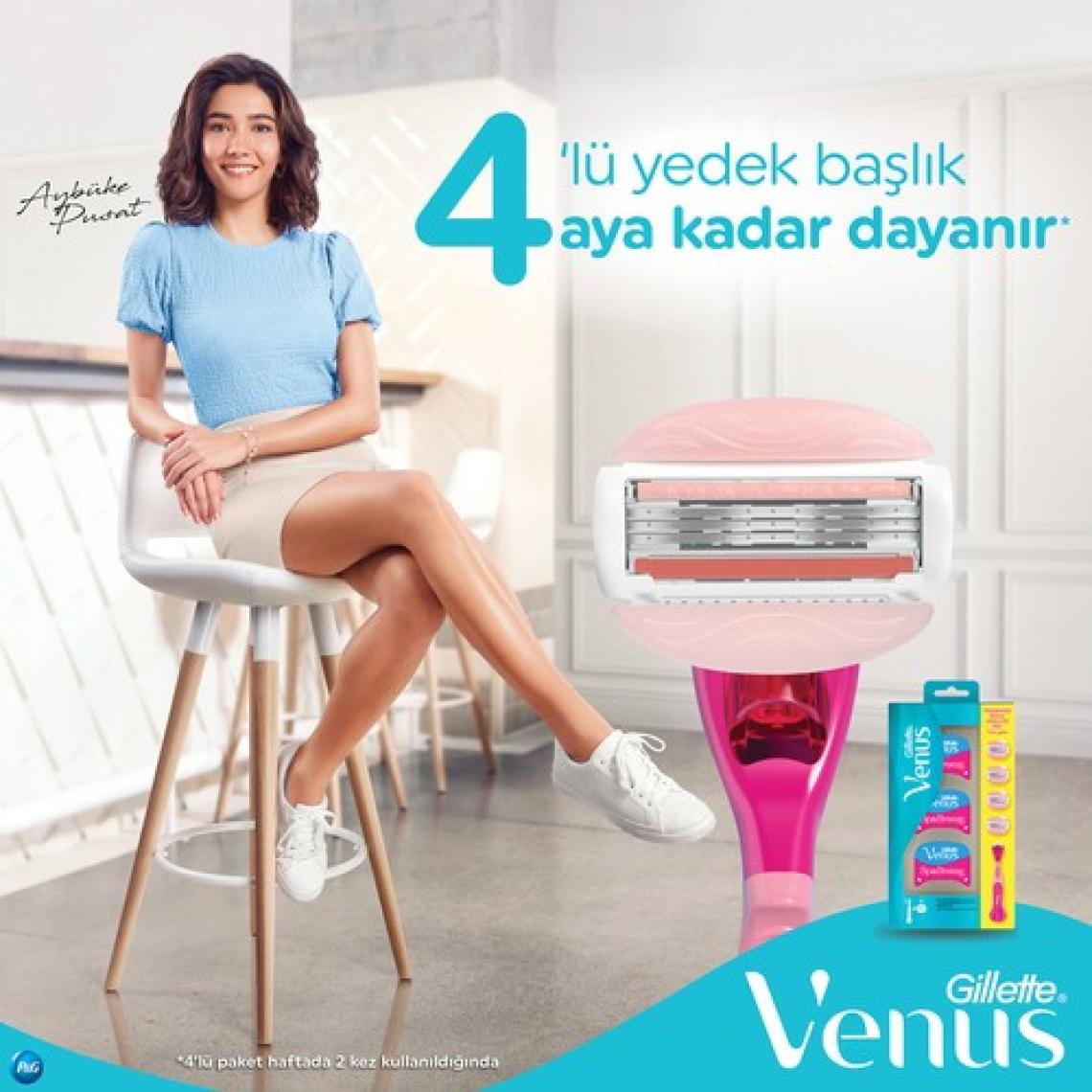 Gillette Venus Comfortglide Spa Breeze Kadın Tıraş Makinesi + 4 Yedek Tıraş Bıçağı