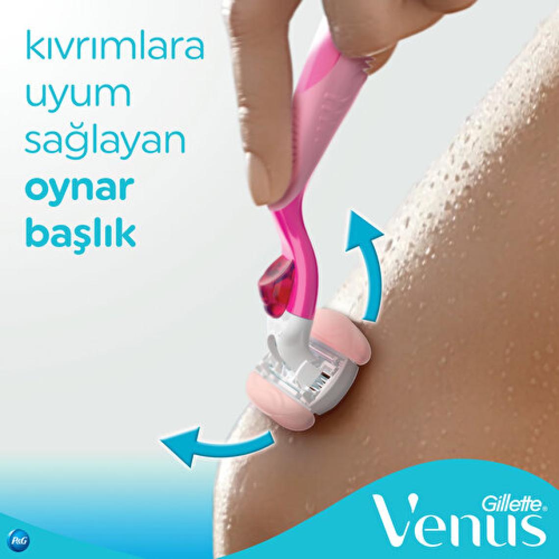 Gillette Venus Comfortglide Spa Breeze Kadın Tıraş Makinesi + 4 Yedek Tıraş Bıçağı