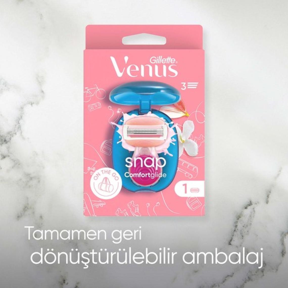 Gillette Venus Snap Breeze Kadın Tıraş Makinesi Seyahat Boyu